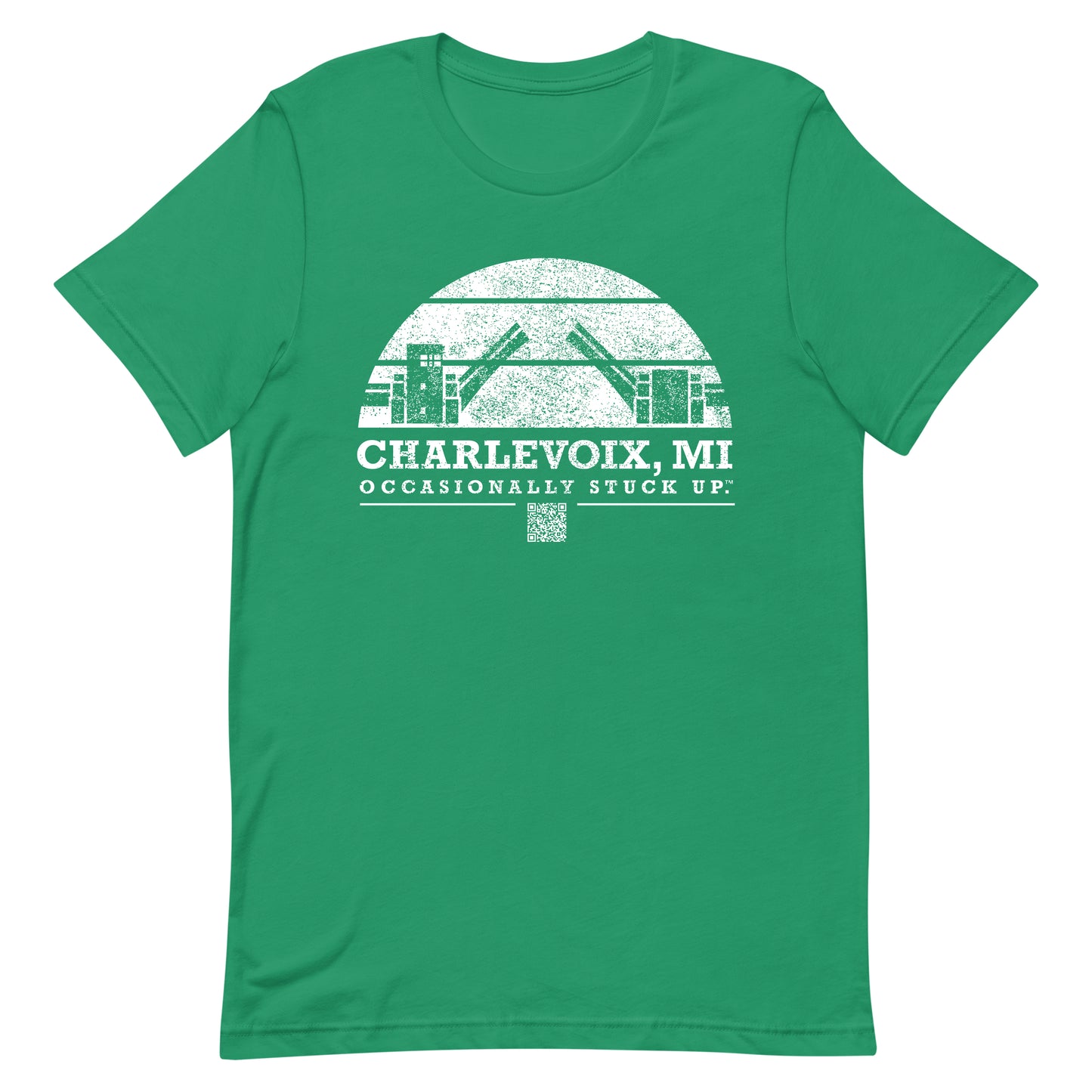 Kelly Green Charlevoix "Occasionally Stuck Up" Tee