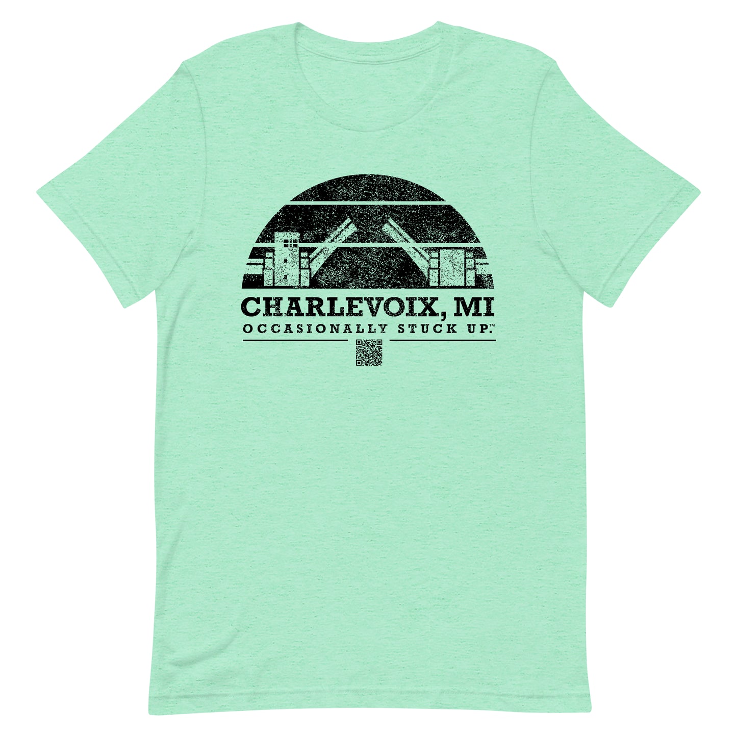 Heather Mint Charlevoix "Occasionally Stuck Up" Tee