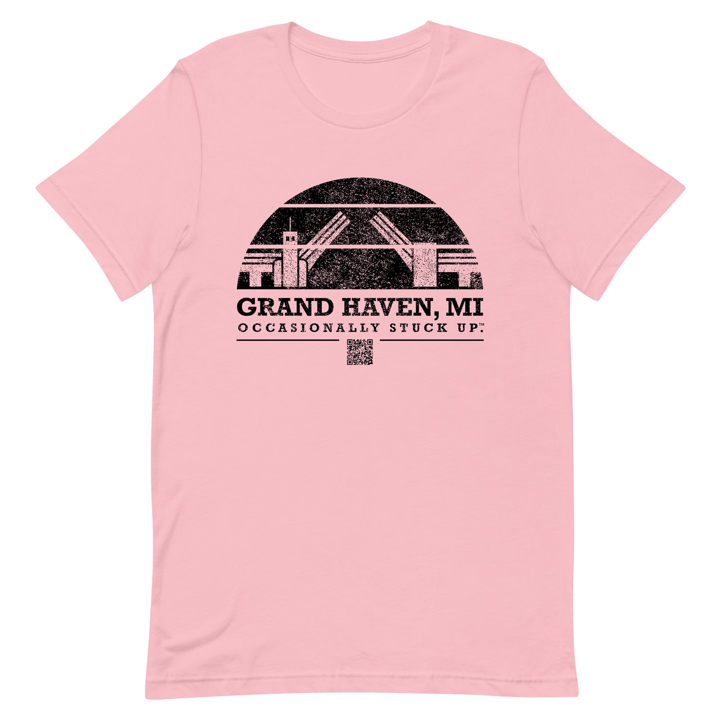 Pink & Black Grand Haven "Occasionally Stuck Up" Tee