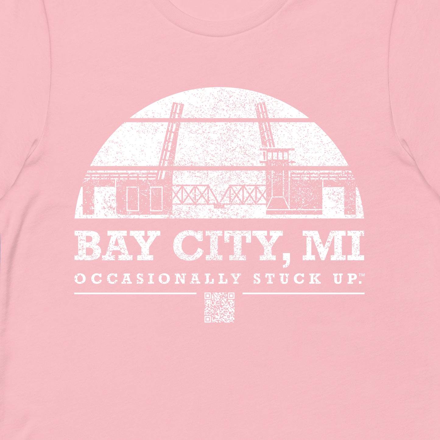 Pink & White Bay City "Occasionally Stuck Up" Tee