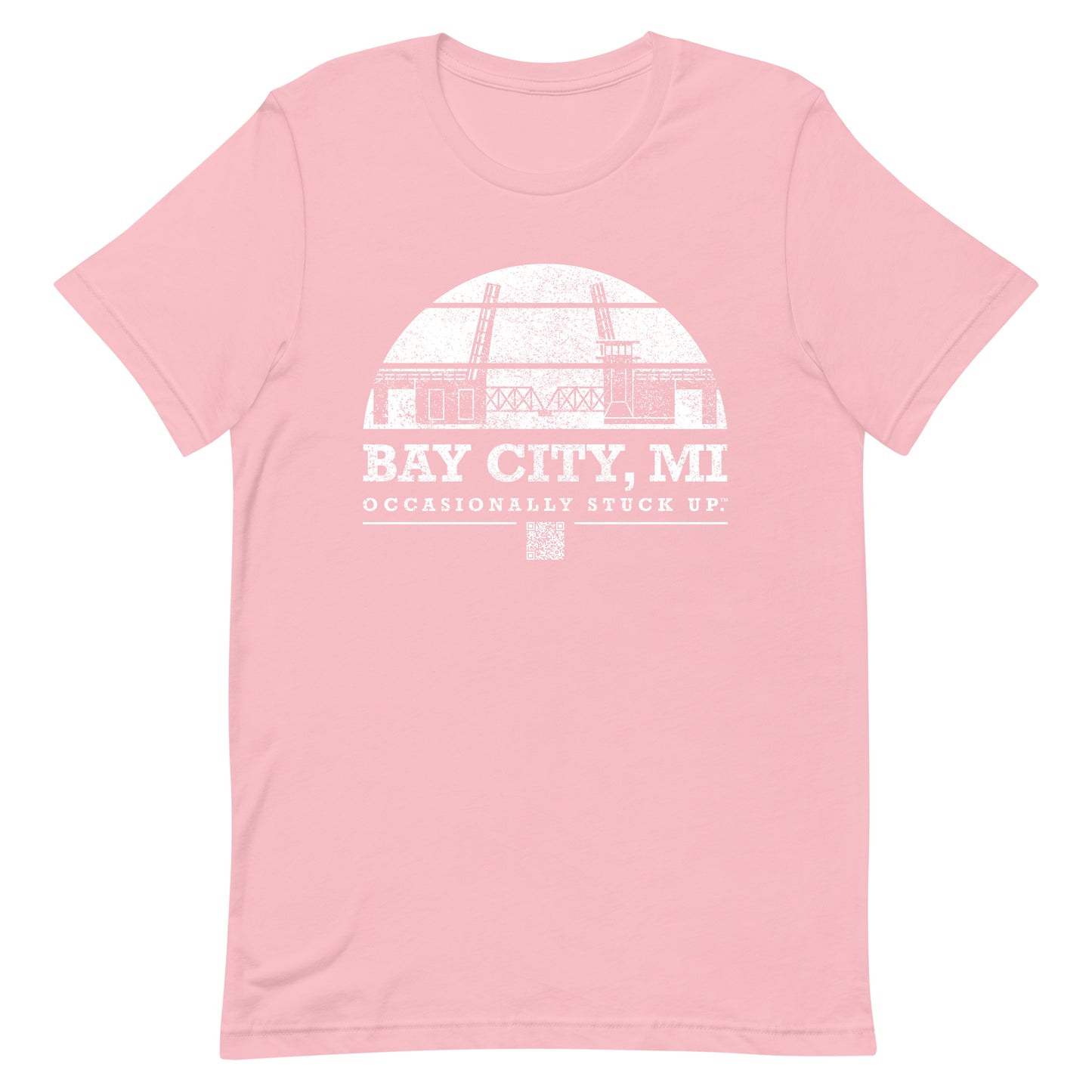 Pink & White Bay City "Occasionally Stuck Up" Tee