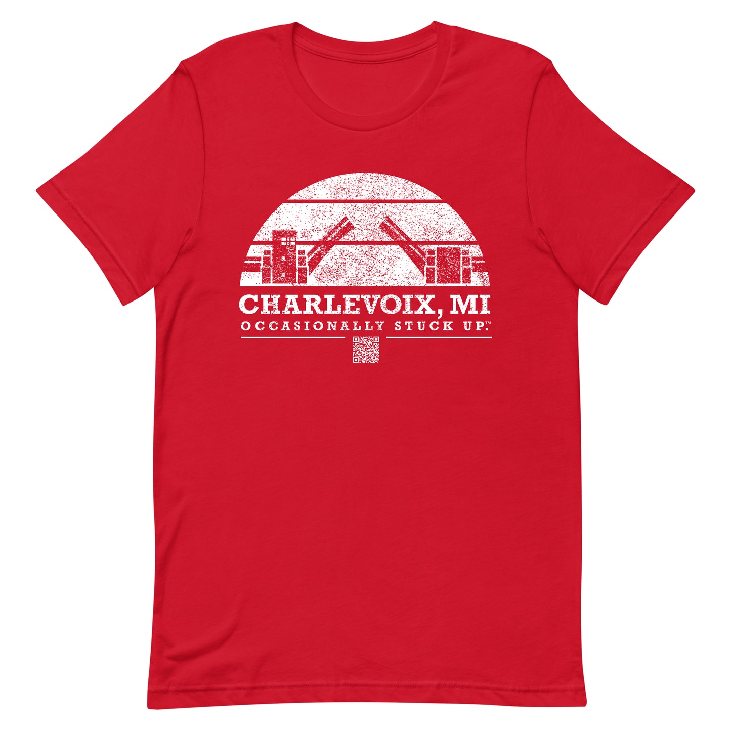 Red Charlevoix "Occasionally Stuck Up" Tee