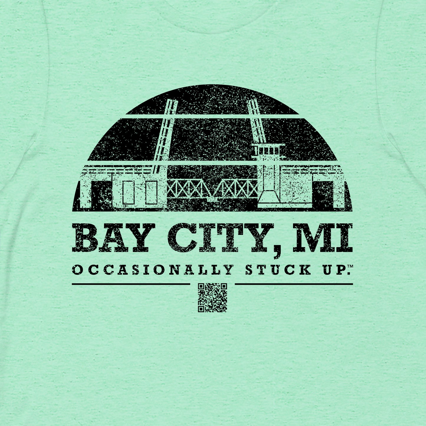 Heather Mint Bay City "Occasionally Stuck Up" Tee