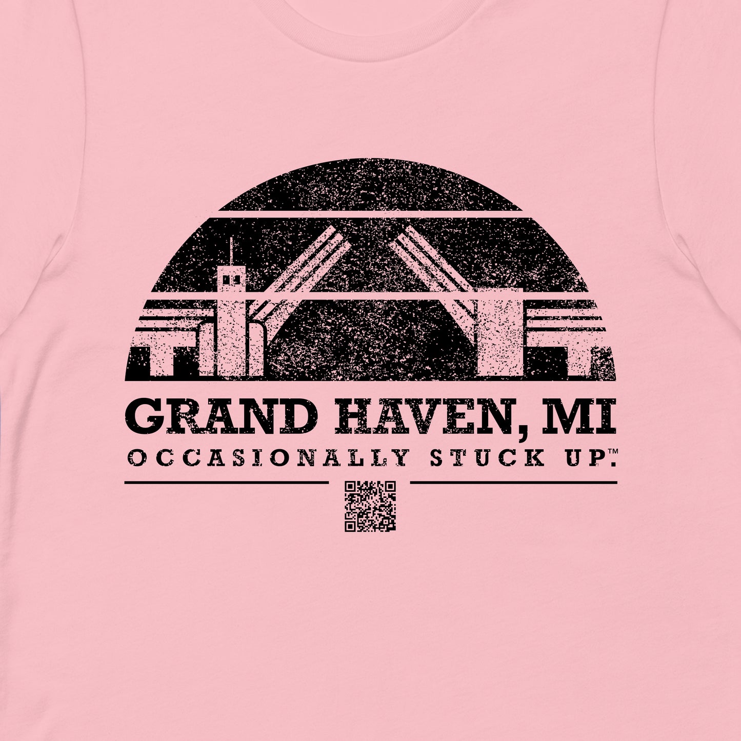 Pink & Black Grand Haven "Occasionally Stuck Up" Tee