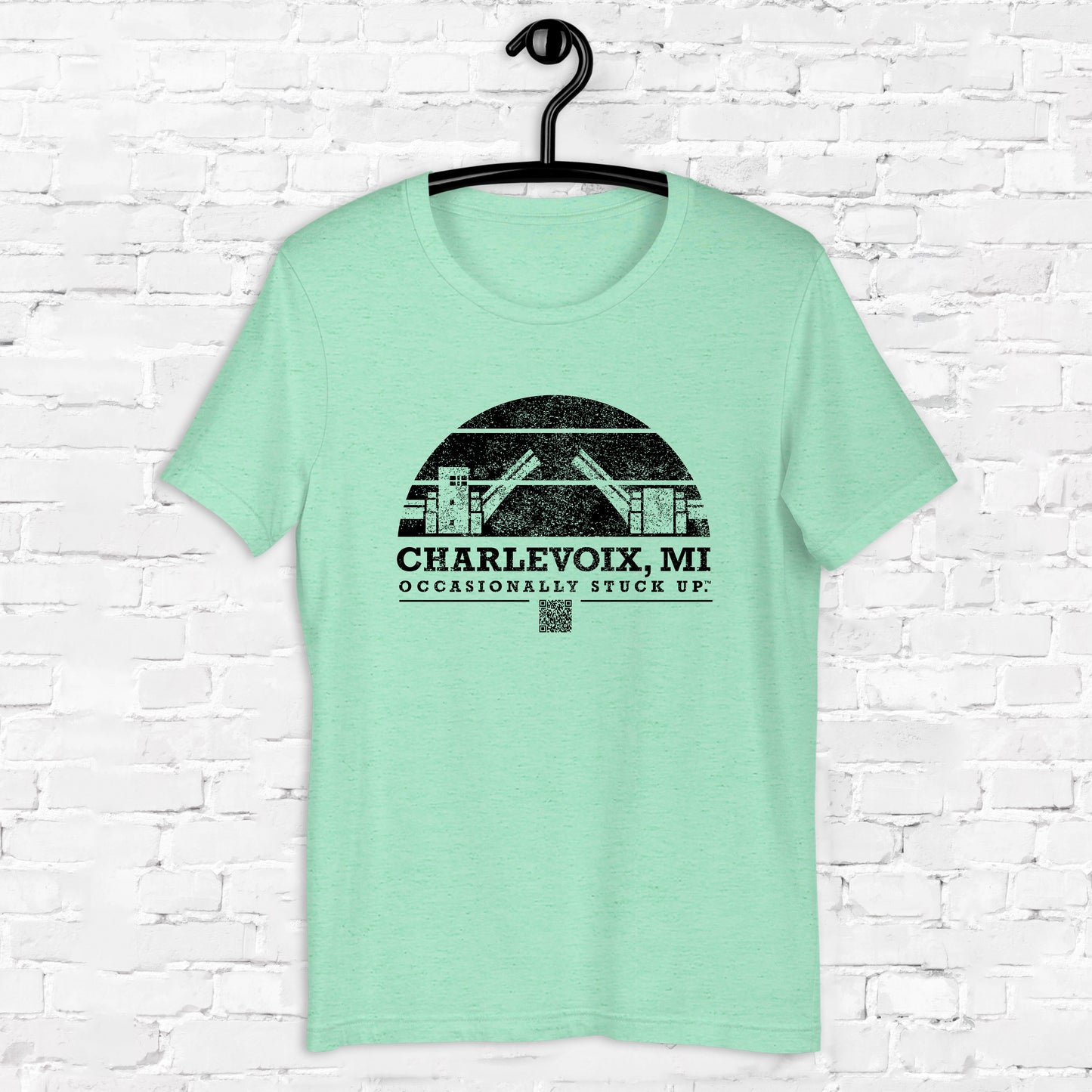 Heather Mint Charlevoix "Occasionally Stuck Up" Tee
