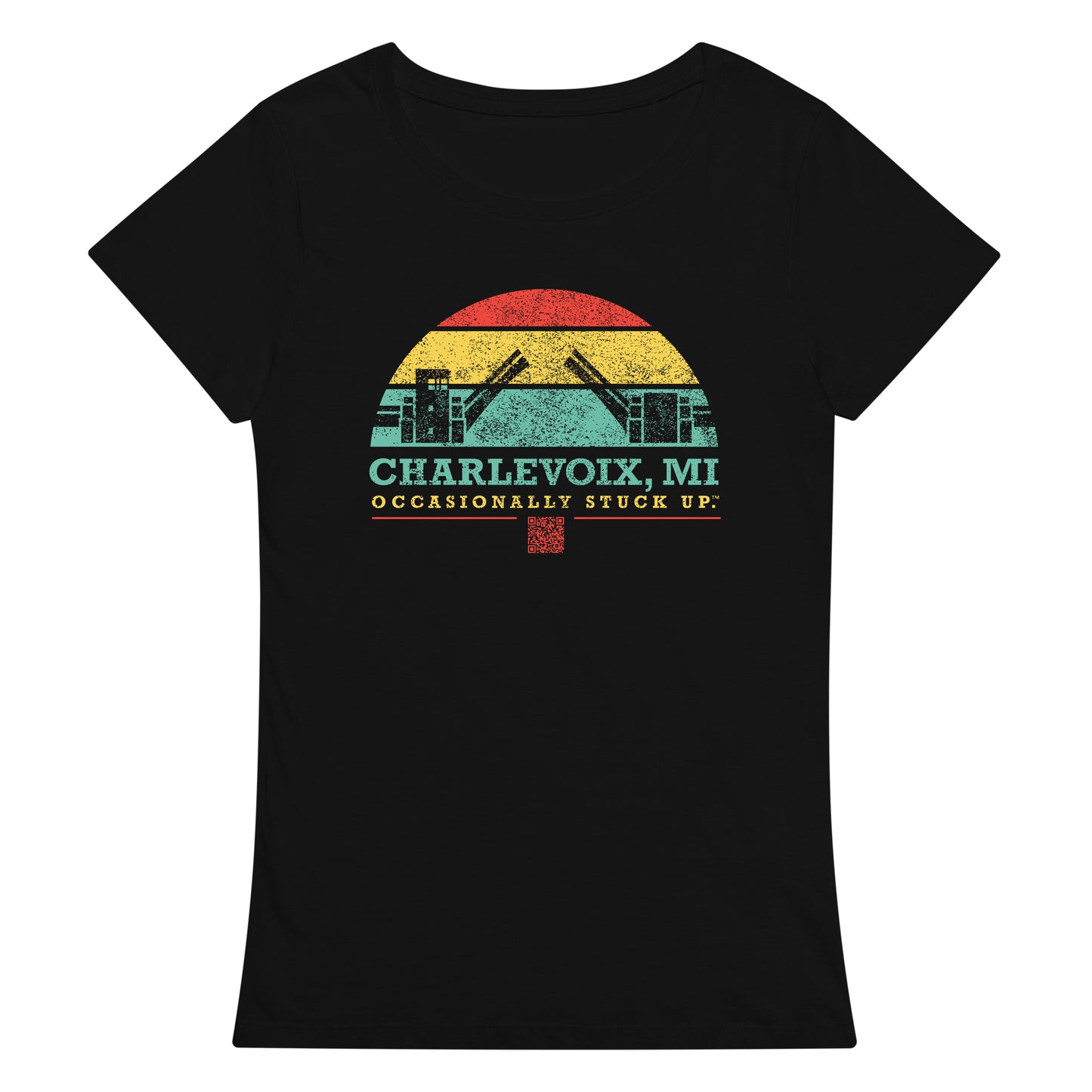 Women’s Charlevoix "Occasionally Stuck Up" Fitted T-Shirt