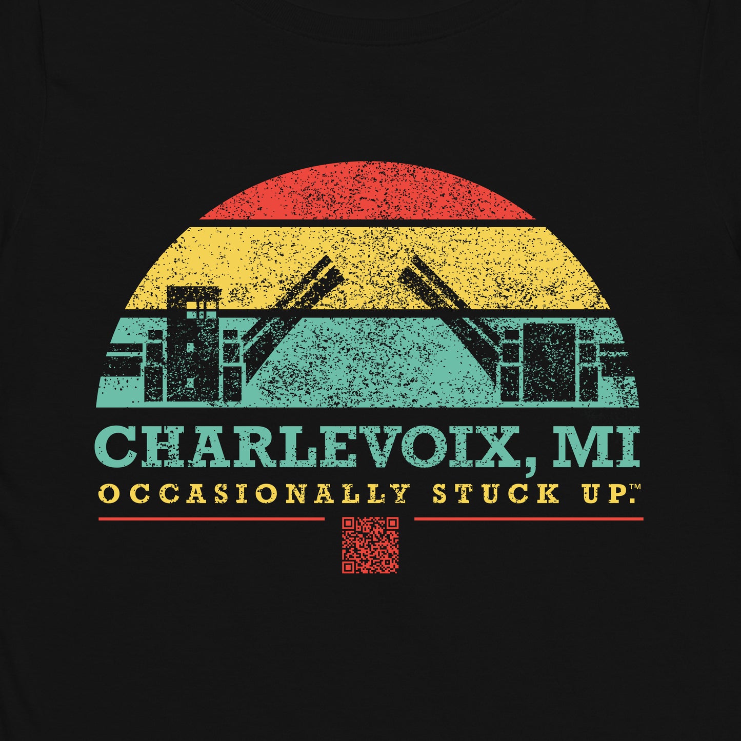 Women’s Charlevoix "Occasionally Stuck Up" Fitted T-Shirt