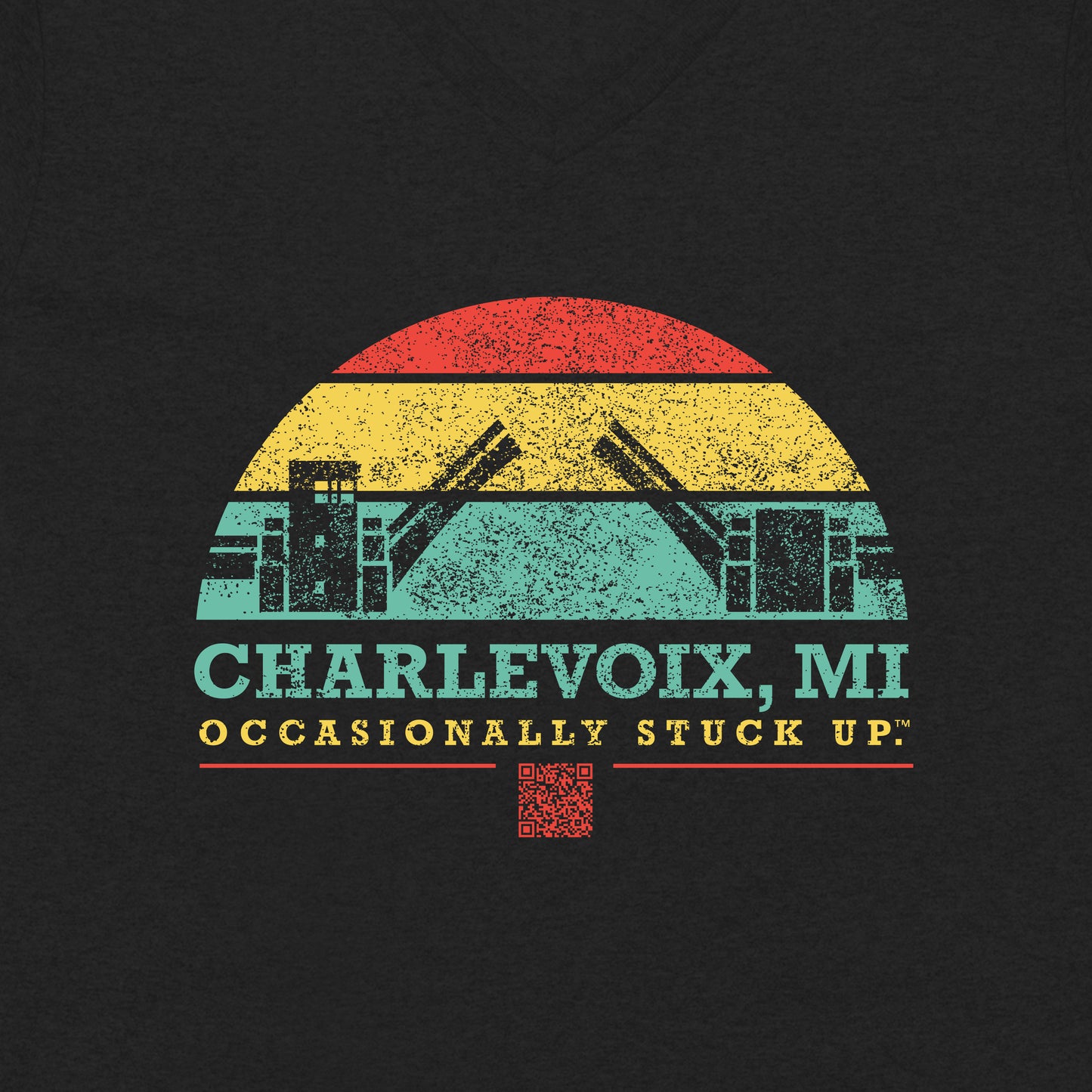Women’s Charlevoix "Occasionally Stuck Up" Recycled V-Neck