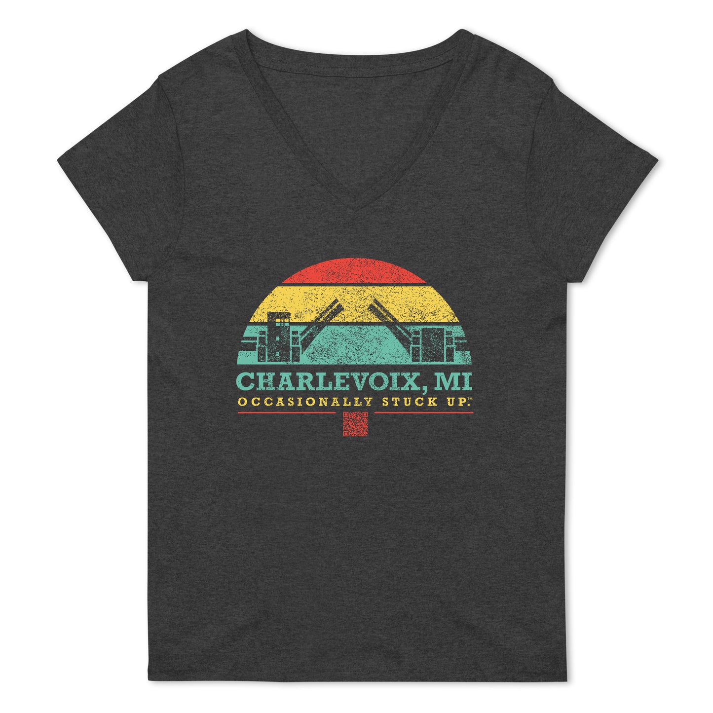 Women’s Charlevoix "Occasionally Stuck Up" Recycled V-Neck