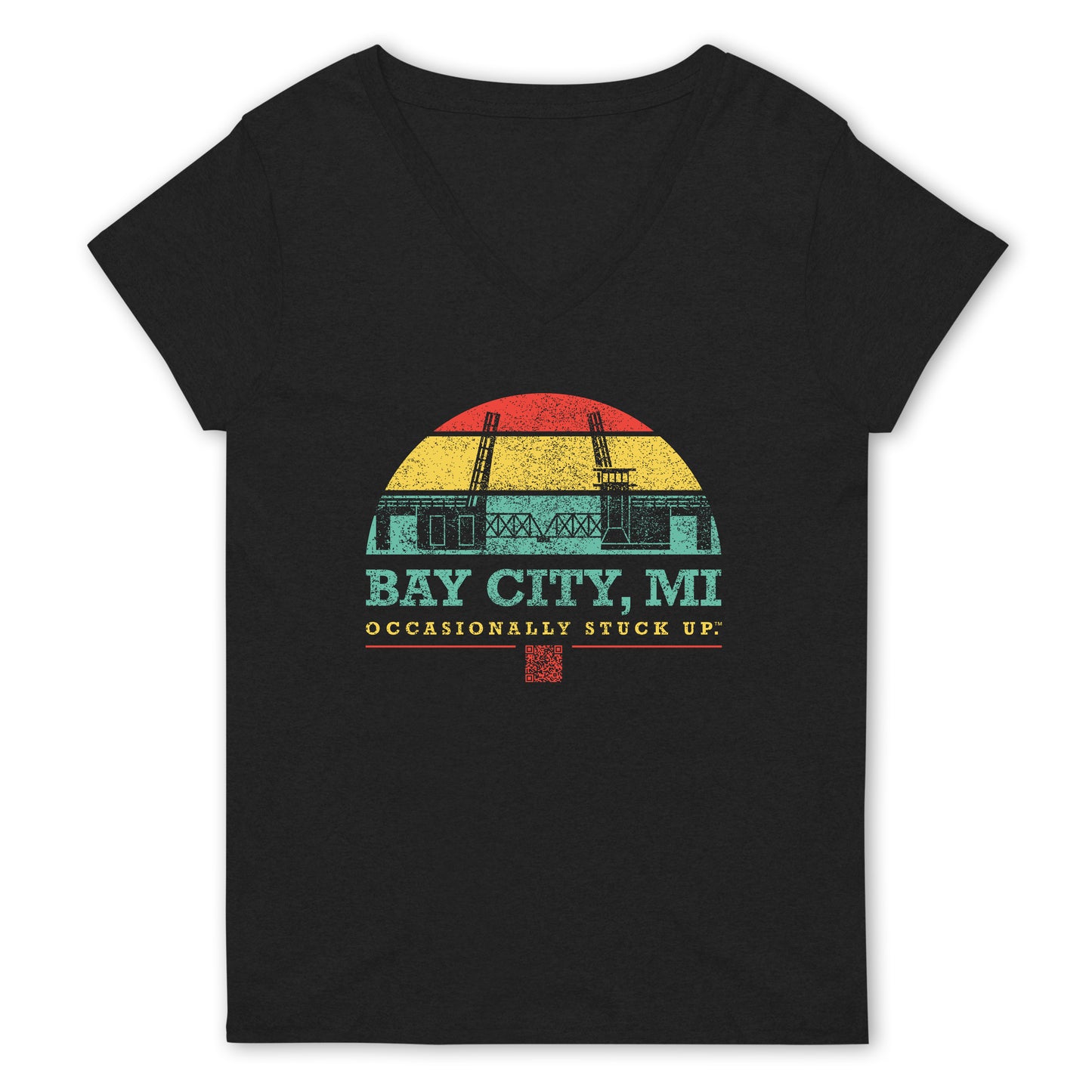 Women's Bay City "Occasionally Stuck Up" Recycled V-Neck