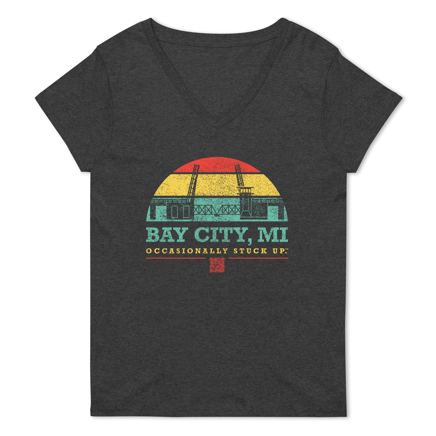 Women's Bay City "Occasionally Stuck Up" Recycled V-Neck