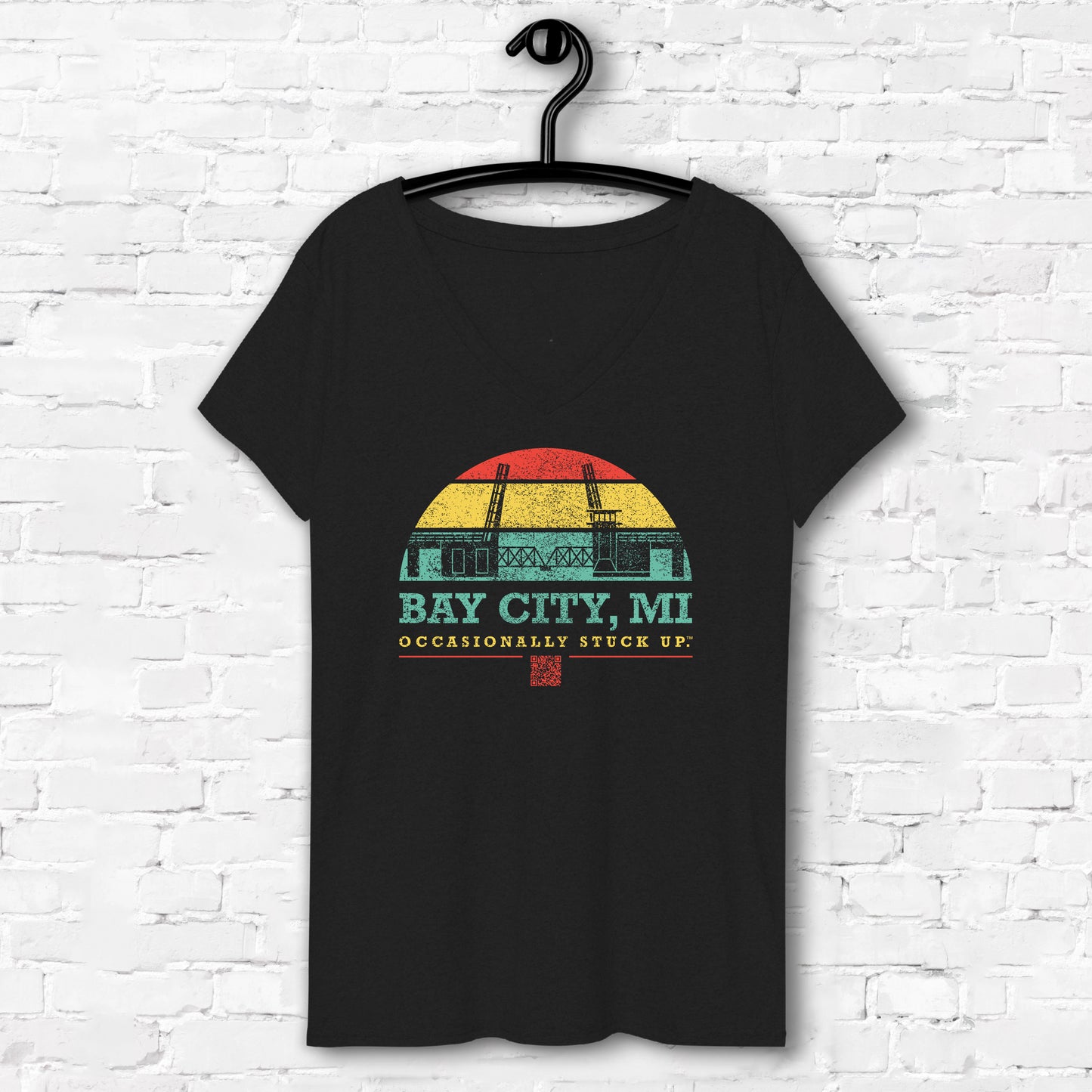 Women's Bay City "Occasionally Stuck Up" Recycled V-Neck