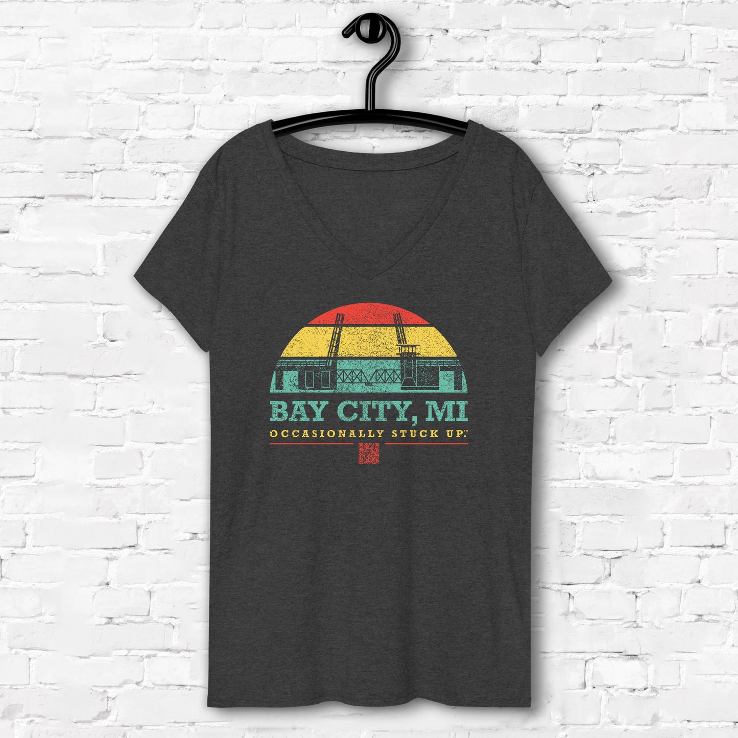 Women's Bay City "Occasionally Stuck Up" Recycled V-Neck