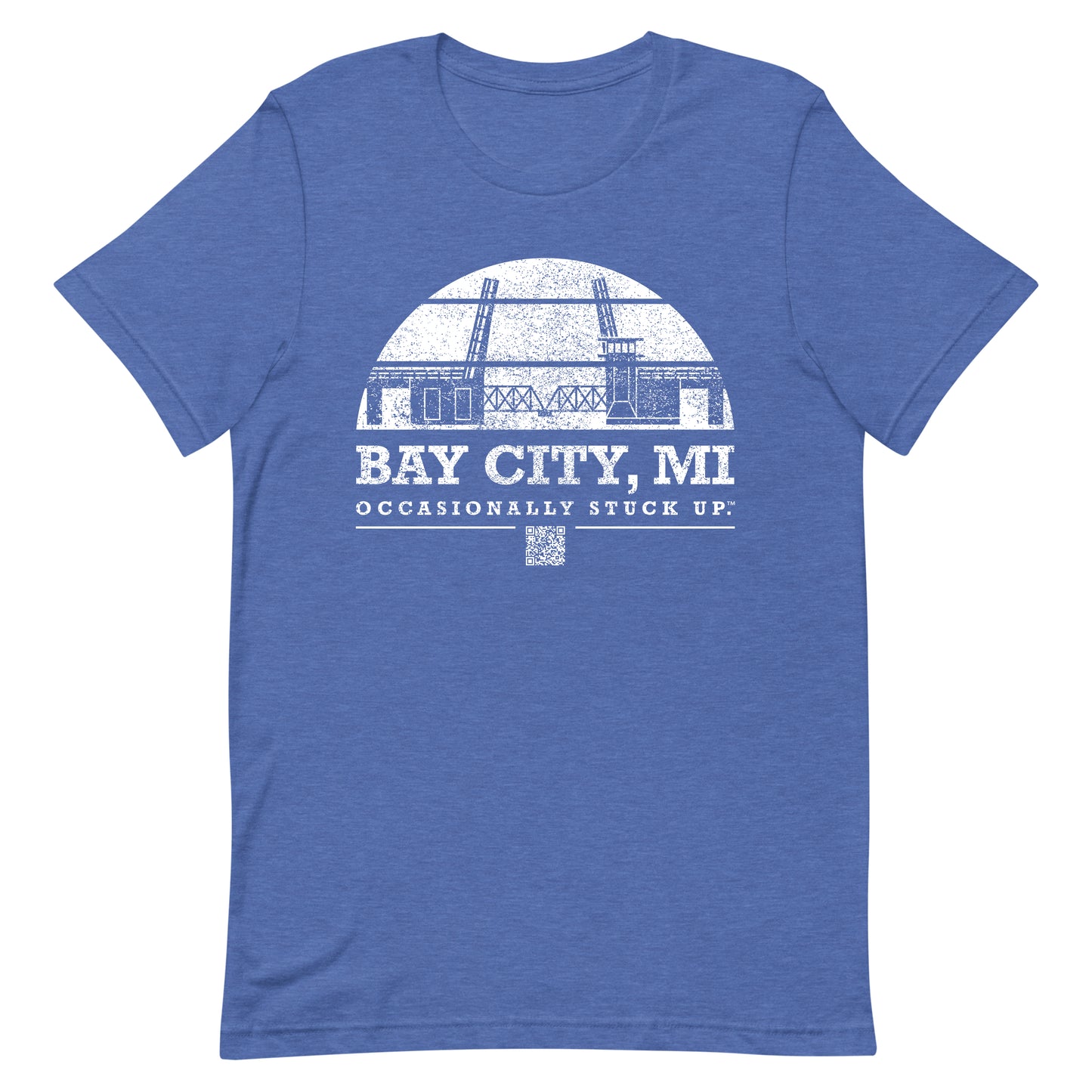 Heather Blue Bay City "Occasionally Stuck Up" Tee