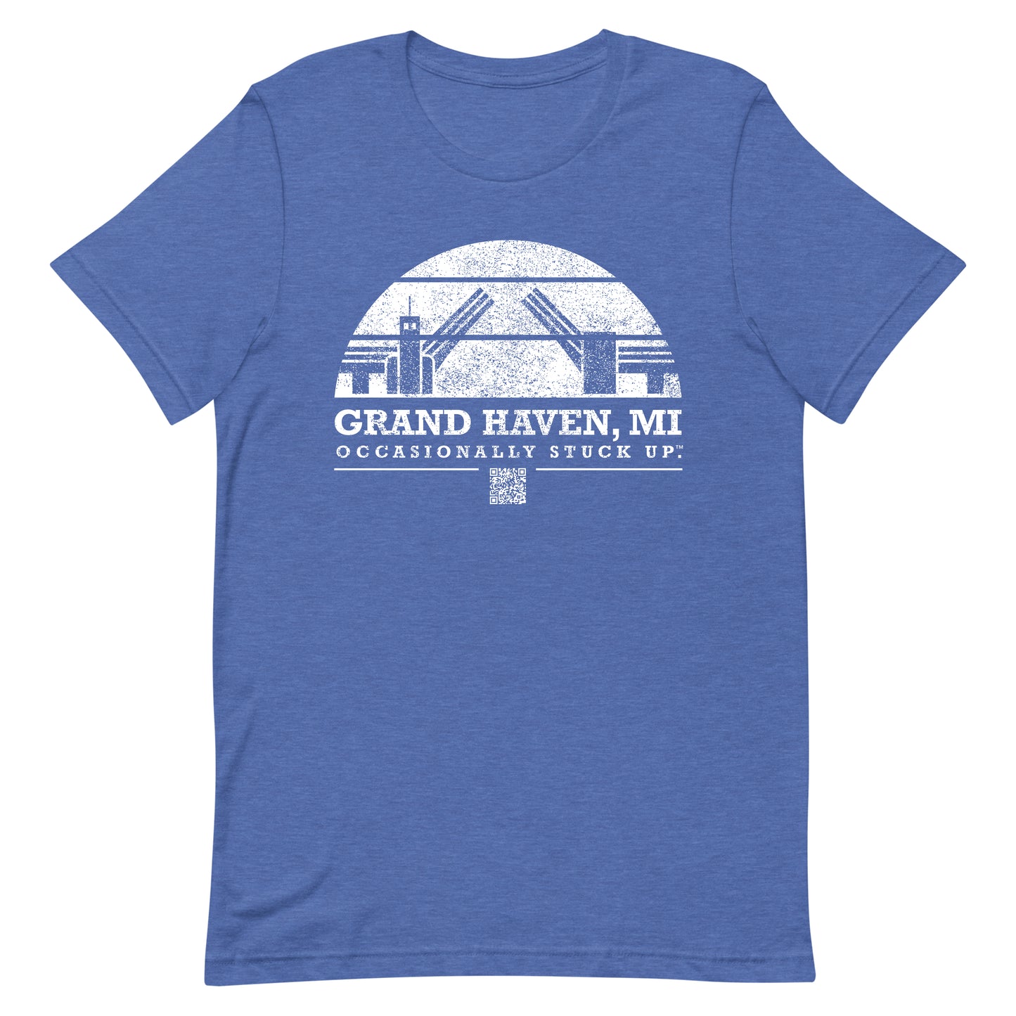 Heather Blue Grand Haven "Occasionally Stuck Up" Tee