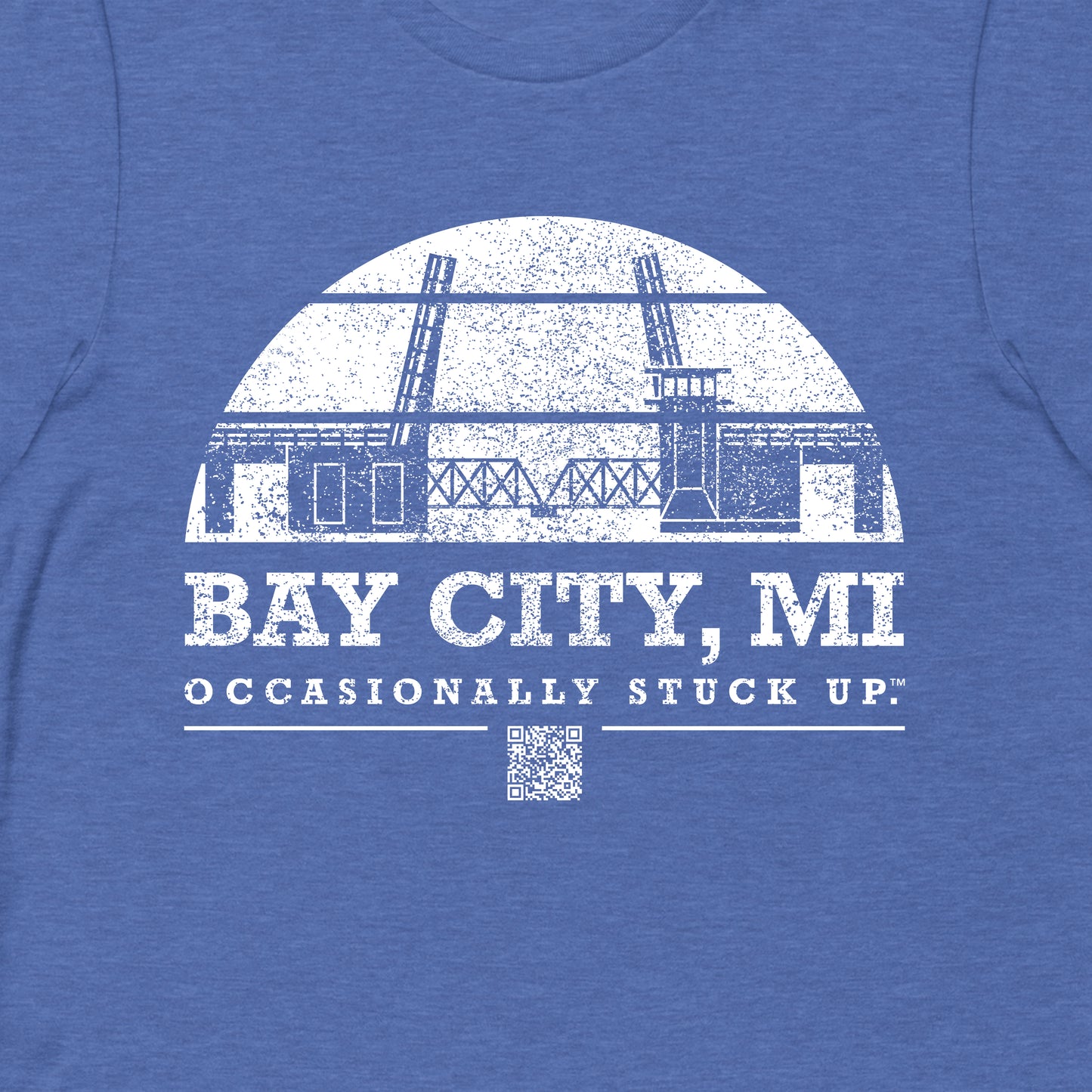 Heather Blue Bay City "Occasionally Stuck Up" Tee