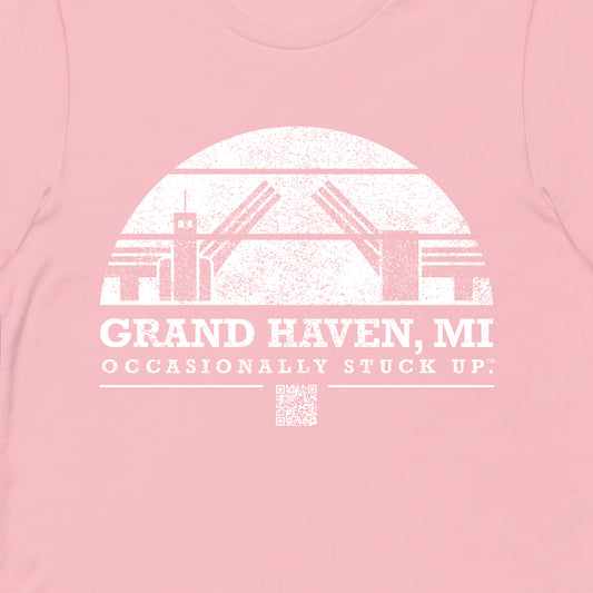 Pink & White Grand Haven "Occasionally Stuck Up" Tee