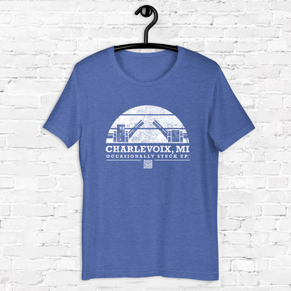 Heather Blue Charlevoix "Occasionally Stuck Up" Tee