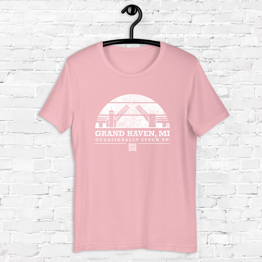 Pink & White Grand Haven "Occasionally Stuck Up" Tee